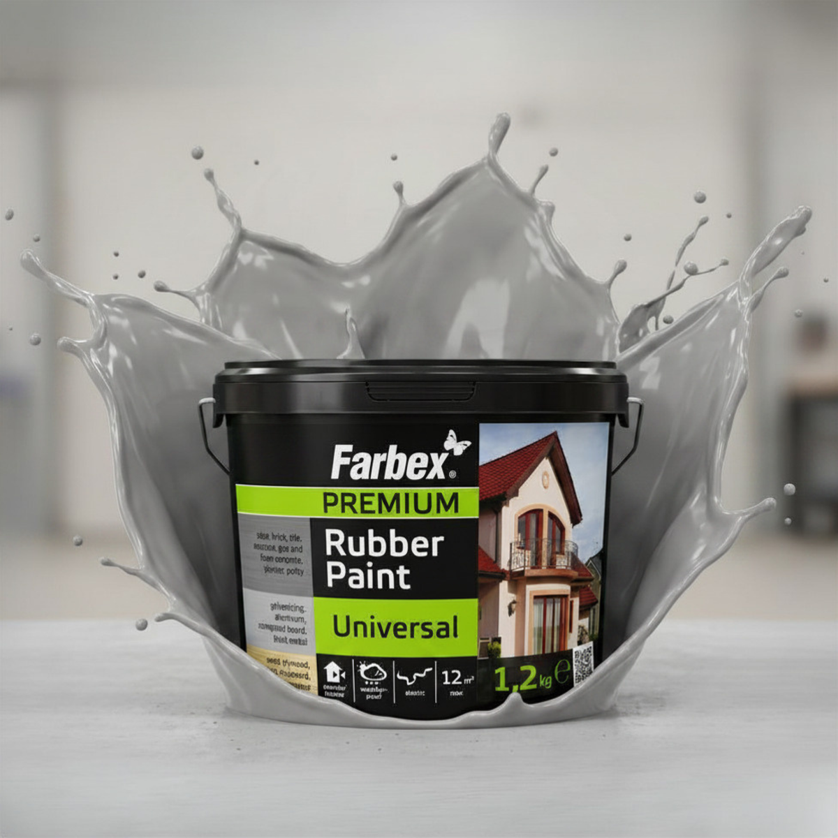 Flüssiggummi Grau RAL 7046 — Produktgebinde 1,2 kg