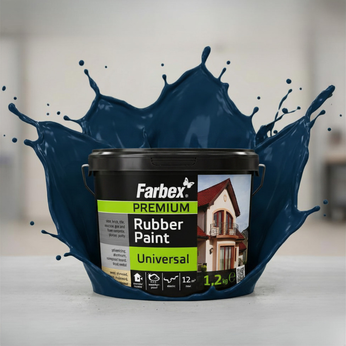 Caoutchouc liquide bleu foncé – seau de 1,2 kg