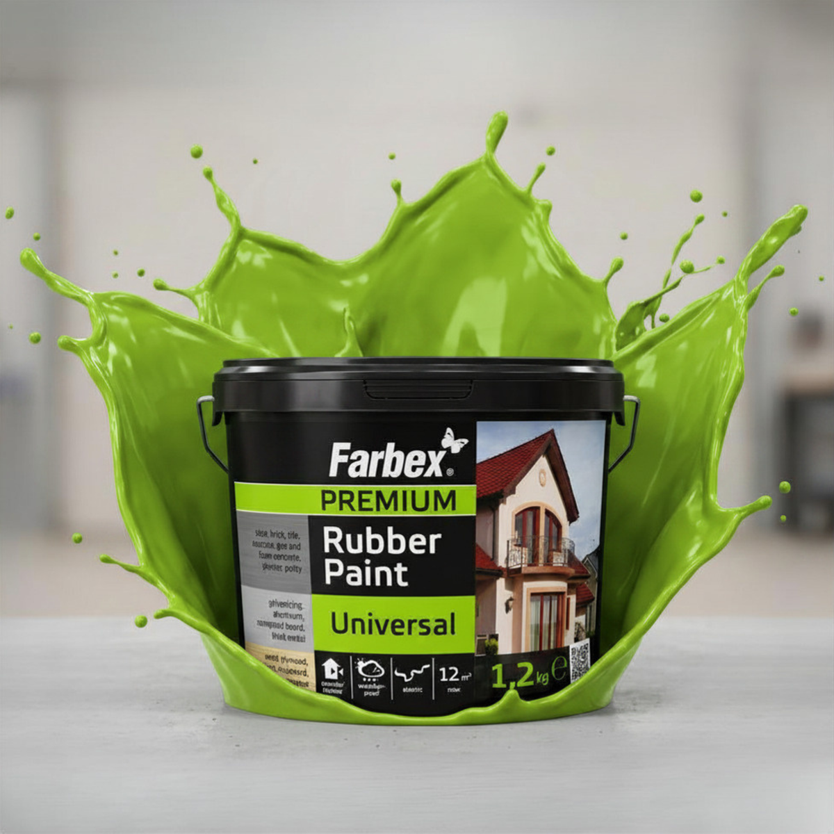 Caoutchouc liquide vert clair – seau de 1,2 kg