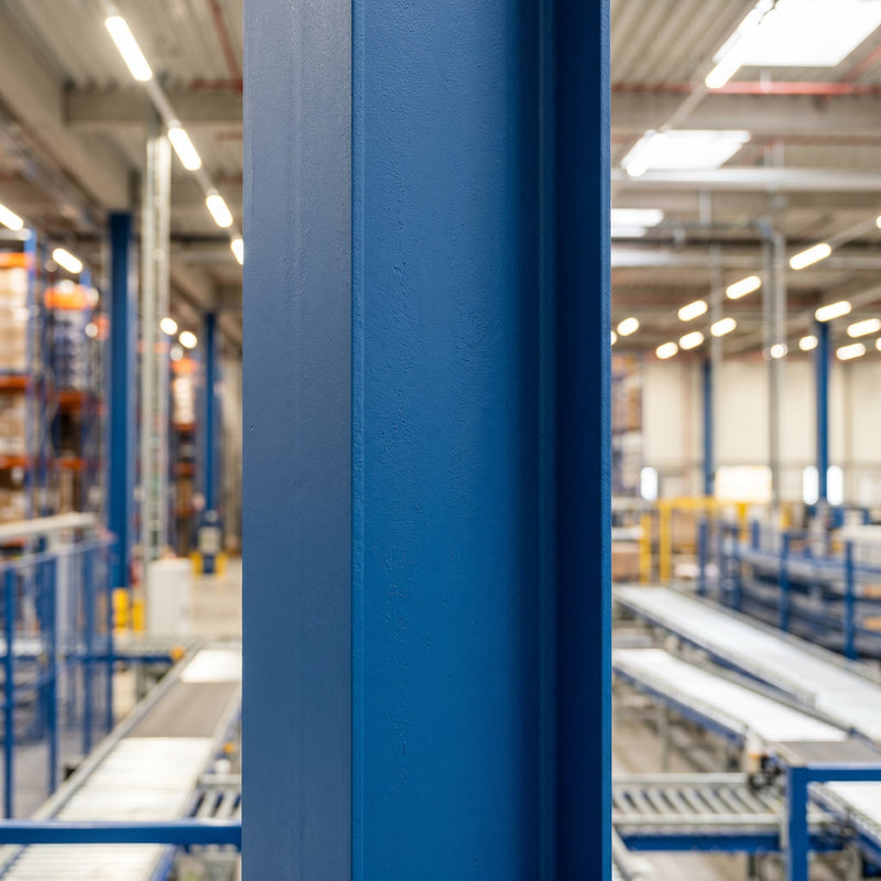 Revêtement de sol en caoutchouc liquide dans un hall industriel